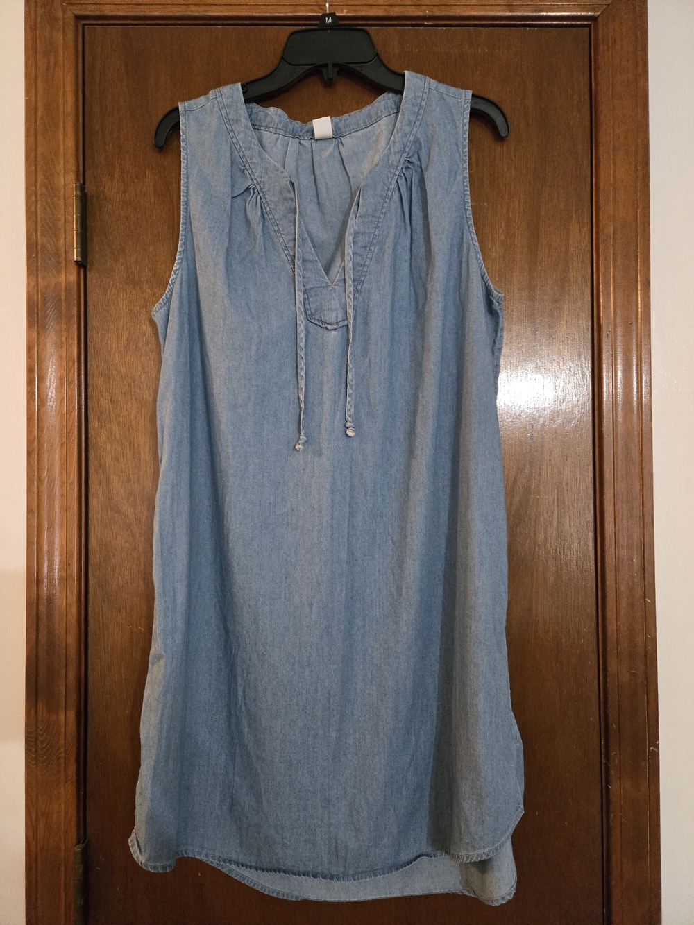 Old Navy Light Wash Sleeveless Denim Shift Dress L